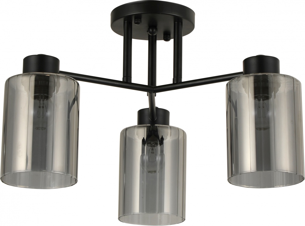 Люстра стельова Sensio Lilit 3x40 Вт E27 чорний ALG-07338/3