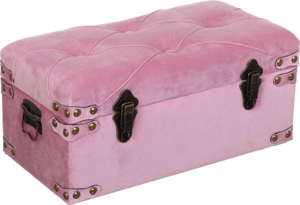 Сундук-пуф Art&Crafts Велюр пудровый 50х25х23 см 