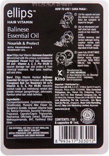 Олія Ellips Balinese Essential Oil захист пошкодженого волосся 6 мл