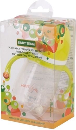 Пляшечка Baby Team з широким горлом і антиколиковой системою