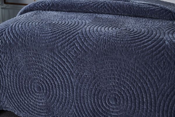 Покривало Velvet Circle 240x260 см La Nuit сірий 