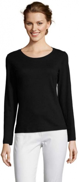 Футболка з довгим рукавом Sol's Majestic 11425309 р.XXL чорний