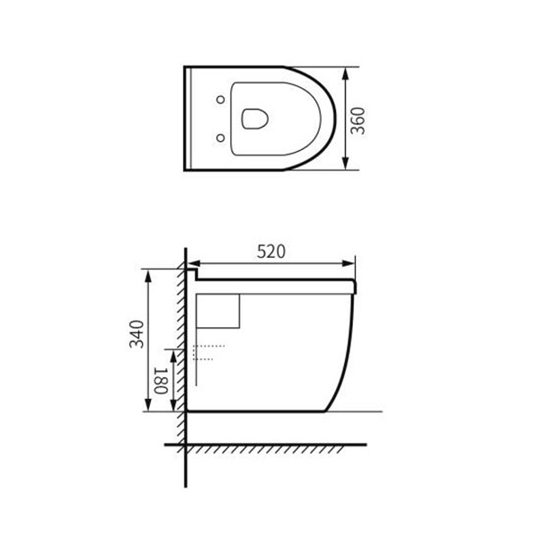 Унитаз подвесной RJ Fortuna Duroplast Slim slow-closing RJ3101
