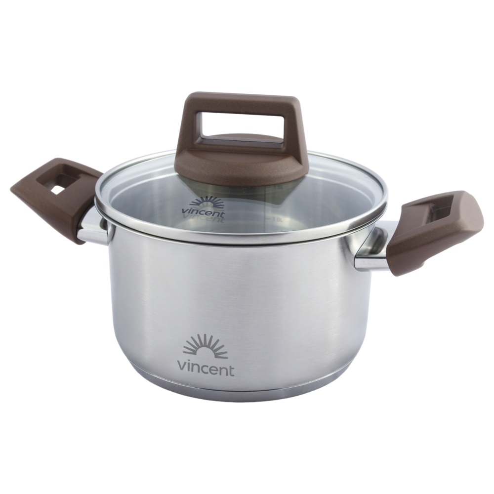 Кастрюля с крышкой Vincent 18 см 2,4 л VC-3186-18