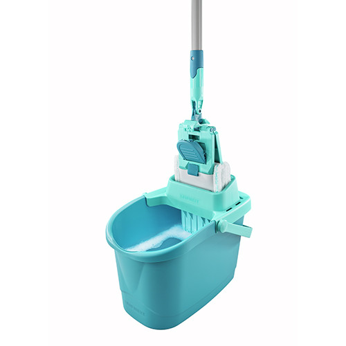 Комплект швабра и ведро с механическим отжимом для уборки Leifheit Combi M Evo 33 см бирюзовый