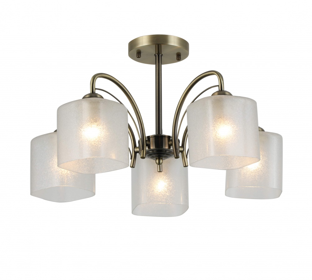 Люстра стельова Sensio Nubia 5x40 Вт E27 антична бронза/білий LS-07391/5W-E2740W