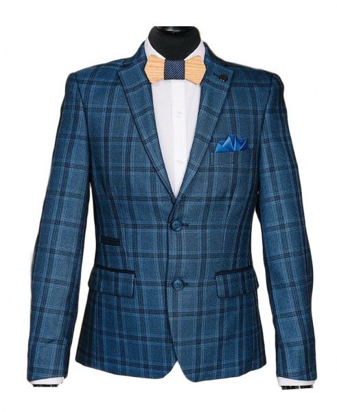 Пиджак школьный West-Fashion р.134 синий А208 