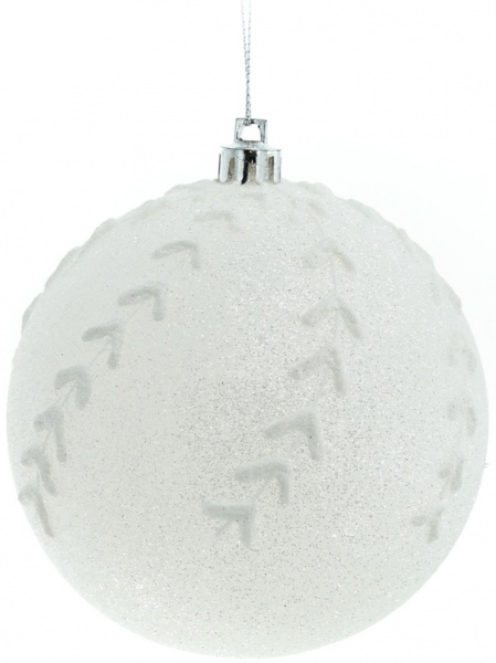 Шар новогодний Звезды 60 мм красный 7695