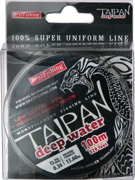 Леска BratFishing Taipan Deep water НС0003895 100м 0,36мм 13,6кг