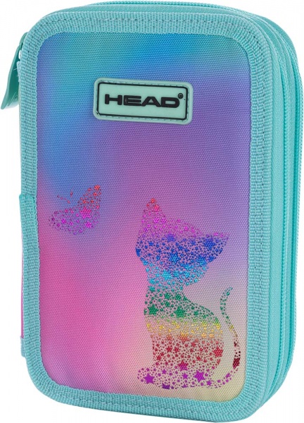 Пенал шкільний AC2 Kitty ombre Head блакитний