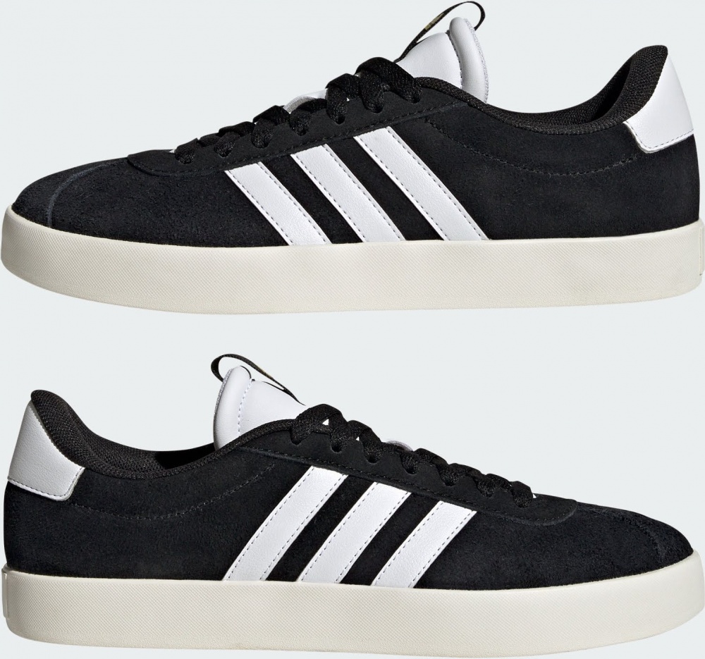 Кроссовки женские Adidas VL COURT 3.0 CBLACK/FTWWHT/GOLDMT ID6279 р.40 2/3 черные