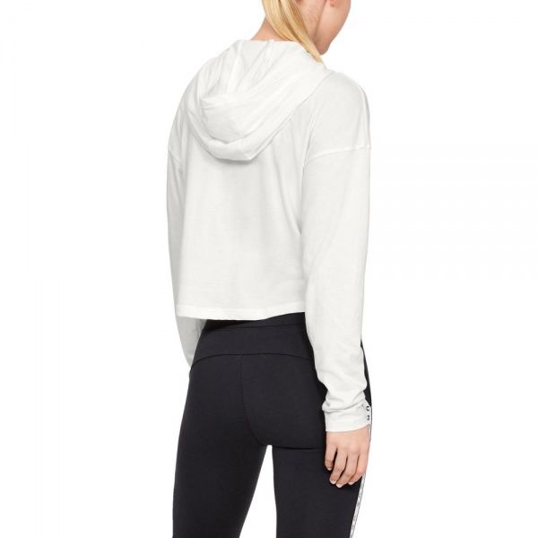 Джемпер Under Armour TAPED UA CROP HOODIE 1345891-112 р. S білий