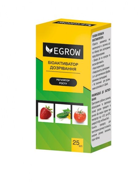 Биостимулятор роста растений Egrow Egrow биоактиватор созревания 25 мл