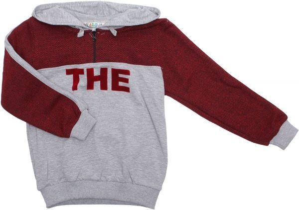 Свитшот ALG р.110 серо-красный 29554 