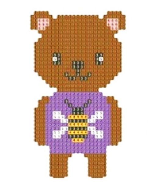 Набір для творчості зі стразами (наліпка) Ведмедик 9x15 см Діамантові ручки 