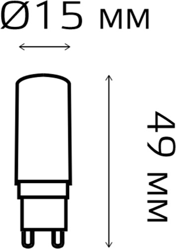Лампа светодиодная Gauss Black 3 Вт капсульная прозрачная G9 220 В 2700 К 107709103 