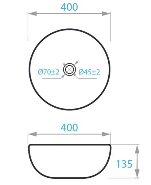 Умивальник Koller Pool Aqua black granite AQA-400-BGRN