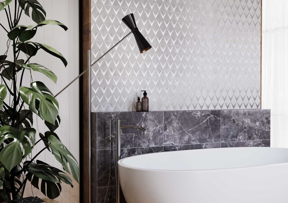 Плитка Cersanit Teneza grey glossy 29,7x60 cм