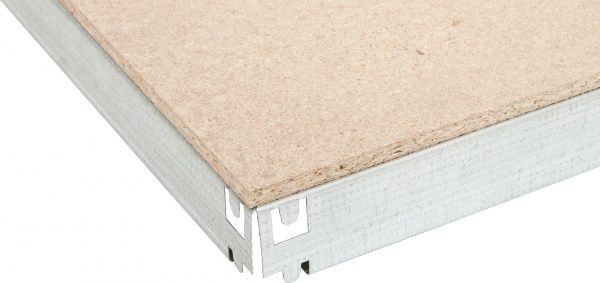 Полиця для стелажа Меткас ДСП для стелажа 1112 10x910x410 мм дерево світле 