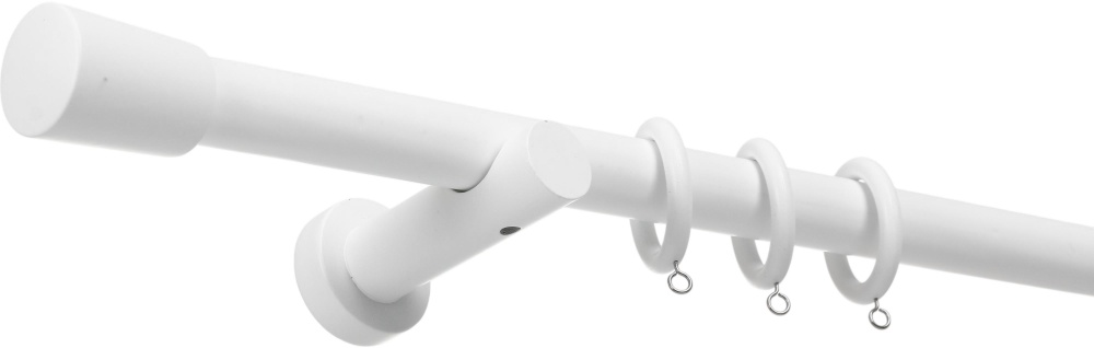 Карниз Vivendi одинарный укомплектованный d28 мм 160 см белый