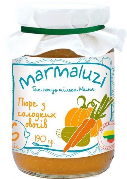 Пюре Marmaluzi из сладких овощей 190 г 4779034140216 