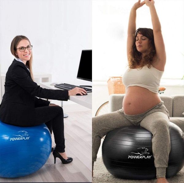 Фитбол PowerPlay серебристый d75 PP_4001_Silver