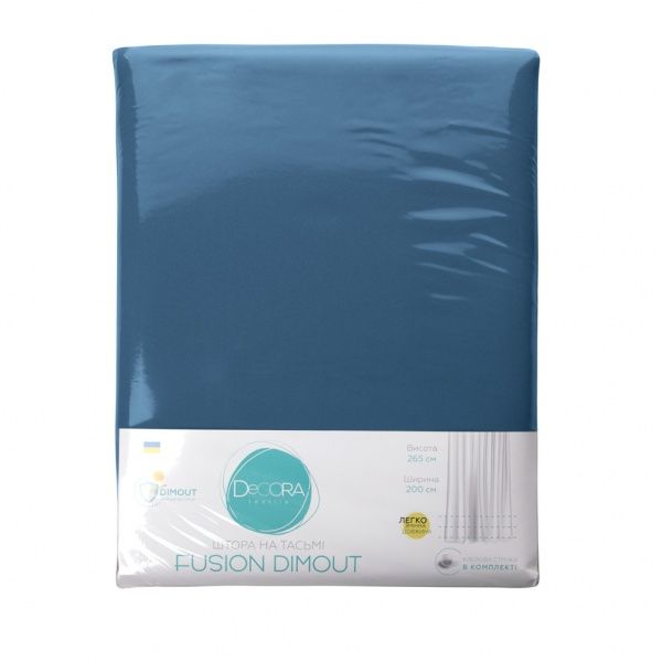 Штора Fusion Dimout 200х265 синий Decora textile