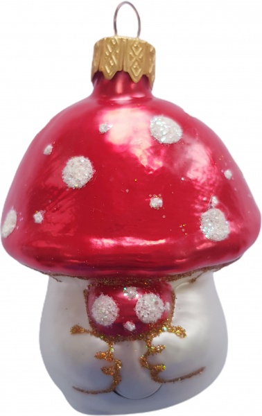 Подвеска Юріта Фигурка Гриб мухомор белый с красным