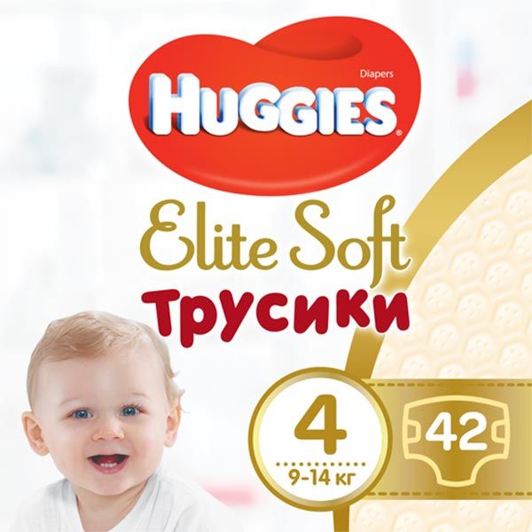 Підгузки-трусики Huggies Elite Soft Mega 4 9-14 кг 42 шт.