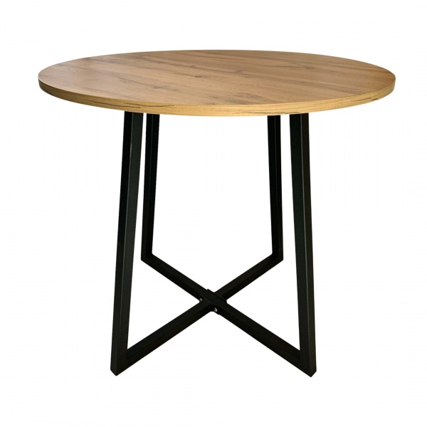 Стол круглый на металлической основе Stern Дуб Тахо 750х800 мм 