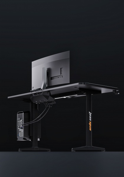 Стол компьютерный Anda Seat с электрорегулировкой высоты Terminator RGB Black (AD-D-DD1-1600L-01-B) 