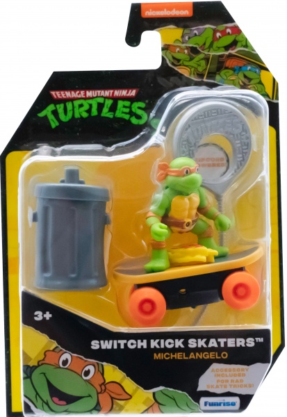 Черепашка-ниндзя Funrise TMNT Скейтбордист с лаунчером Микеланджело 71041 