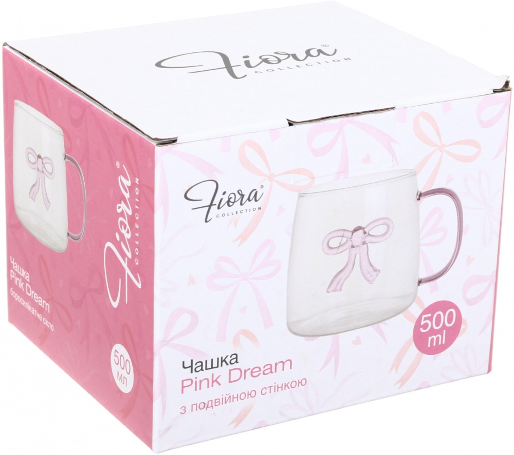 Чашка Fiora Pink Bow 500 мл