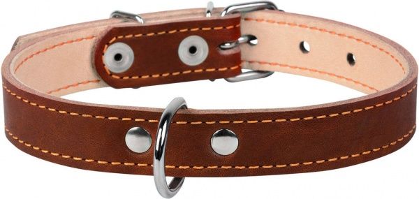 Ошейник Collar двойной 1,4х27-35 см коричневый