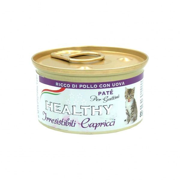 Корм Healthy Irresistibli Capricci курица и яйцо 85 г
