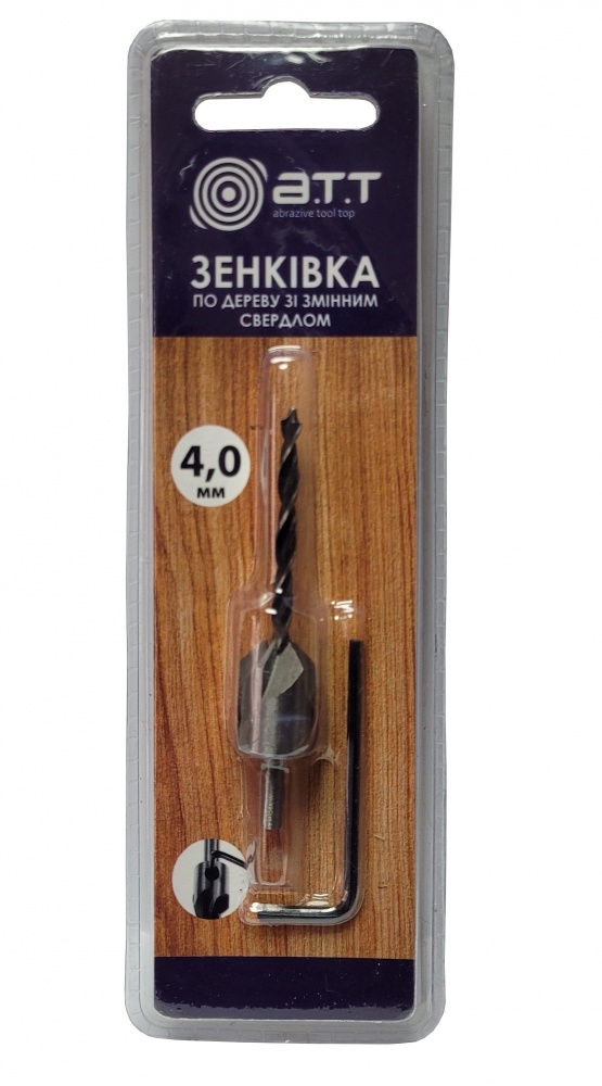 Зенківка A.T.T. по дереву зі змінним свердлом 4,0 мм