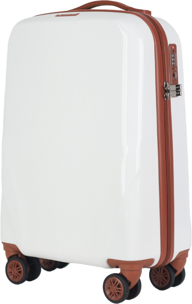 Чемодан Compass N1488 М белый 26x46x69 см