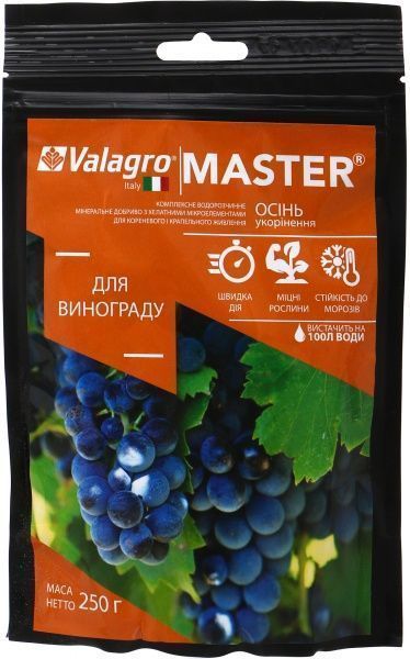 Добриво мінеральне Valagro Master для винограду (осінь) 250 г