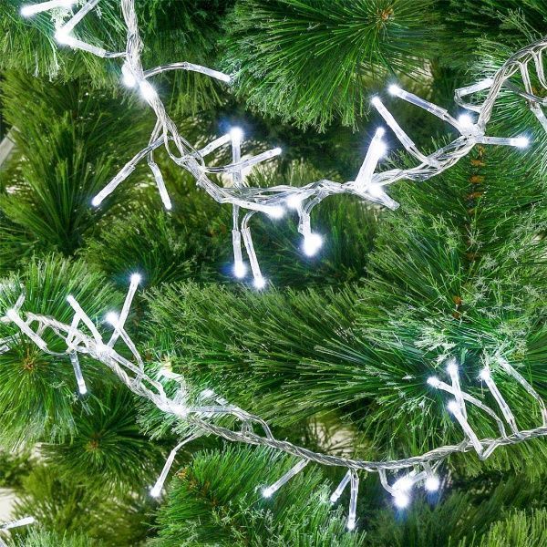 Электрогирлянда линейная внутренняя встроенный светодиод (LED) 200 ламп 2м Фейерверк белый LDFC200-M-E