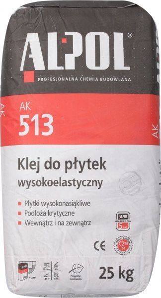 Клей для плитки Alpol високоеластичный АК 513 25кг