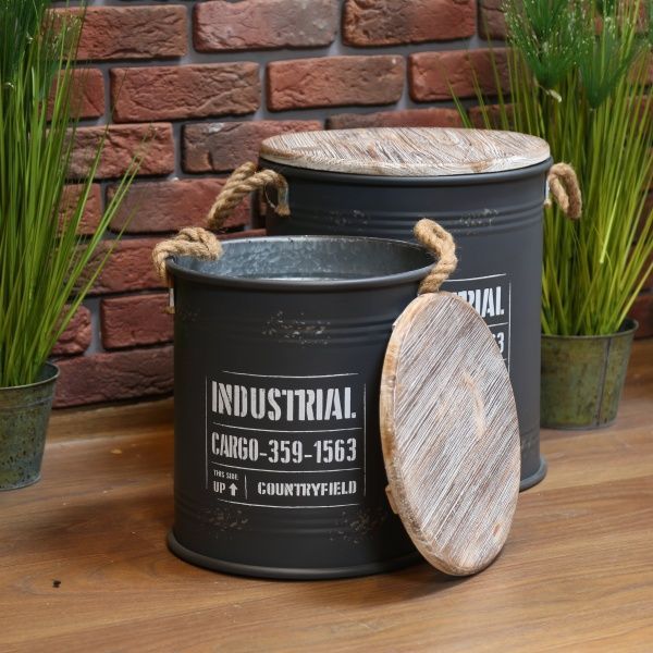 Бочка для хранения Cargo 25х26,5 см серая 