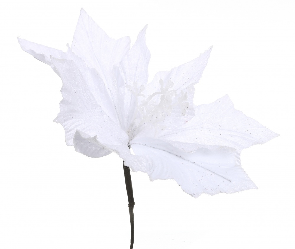 Цветок декоративный пуансетия бархатистая 23 x 27см цвет в ассортименте EPI-EYF13-4426Z