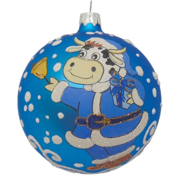 Куля новорічна d100 бичок 9469 