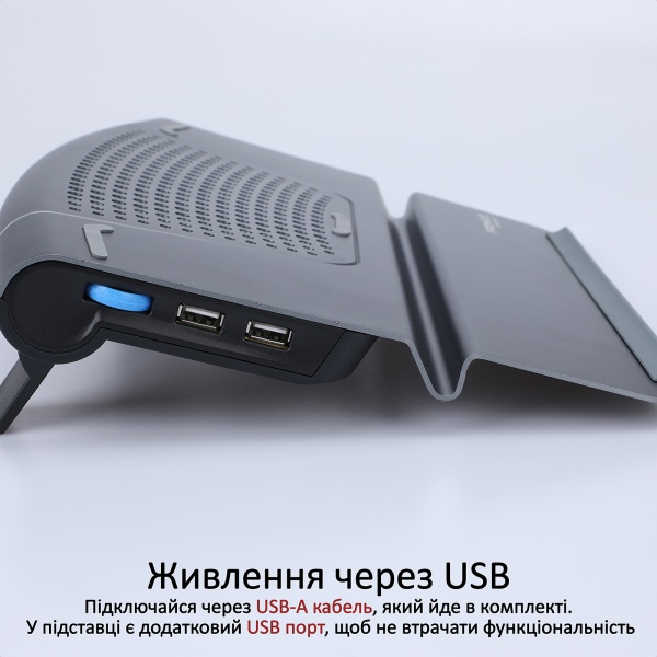 Подставка для ноутбука Promate (airbase-6.grey) охлаждающая