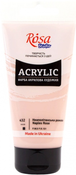 Фарба акрилова Неаполітанська рожева 75 мл Rosa Studio
