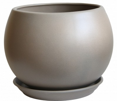 Вазон керамічний Оріана-Запоріжкераміка Куля крошка круглий 4,1 л капучино (037-1-194) 