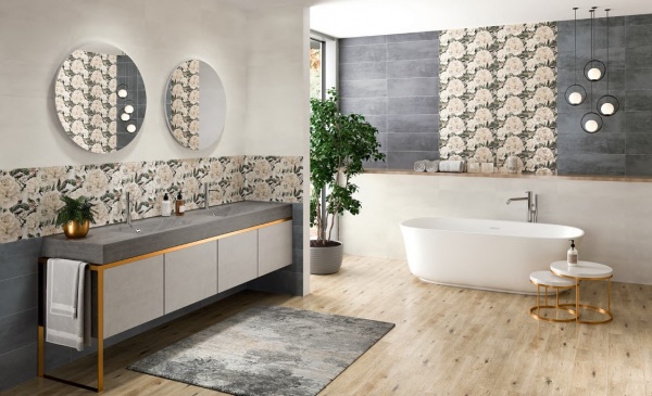 Плитка Cersanit Грація Біла Флауер сатін 20x60 