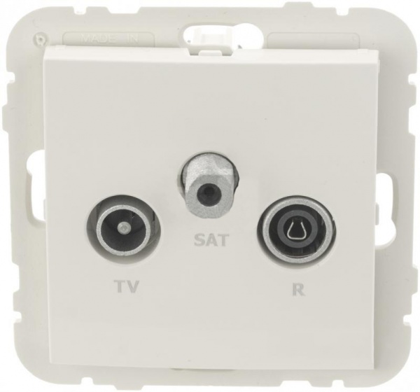 Розетка TV кінцева кінцева із заземленням Efapel Apolo IP20 слонова кістка 50543 TMF