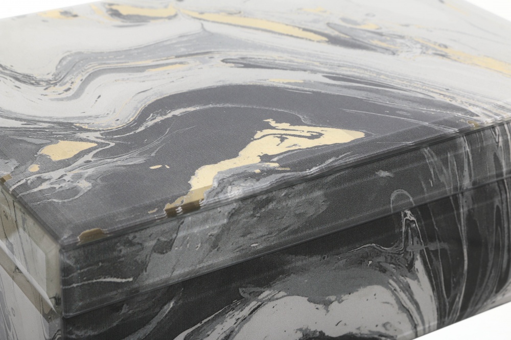 Шкатулка для украшений Jeanne 26x18x9,5 см серый мрамор