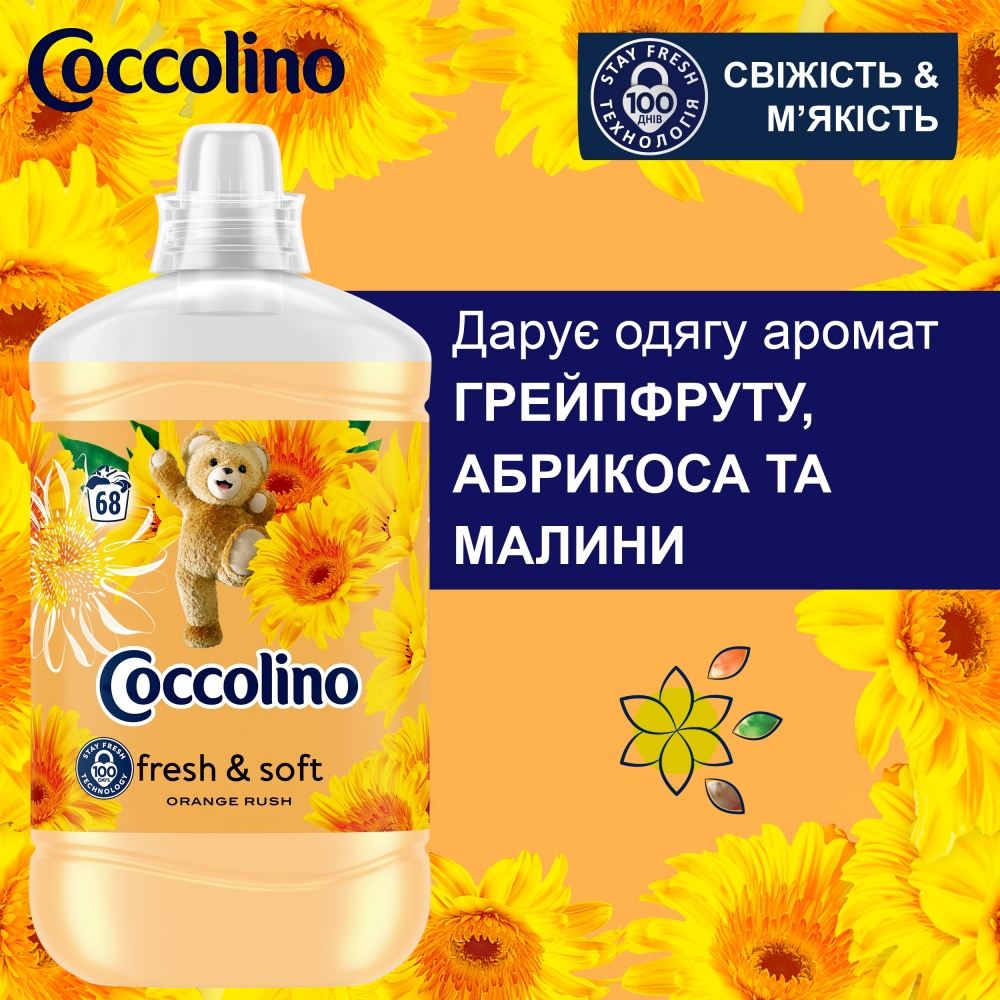 Кондиционер для белья Coccolino Orange Rush 1,7 л